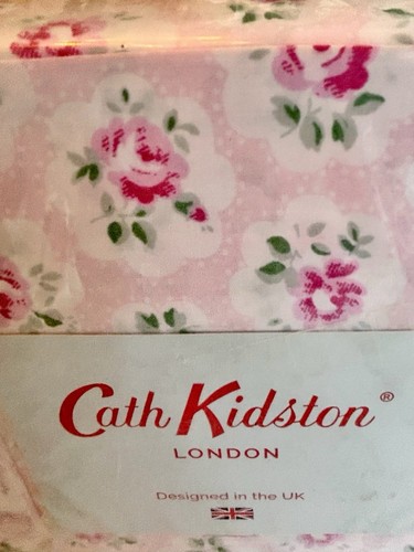 NEW Cath Kidston London QUEEN Rosebud Pink Floral 4pc Cotton Sheet Set - Picture 4 of 7