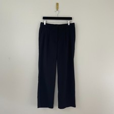 Quince Stretch Crepe Pleated Wide Leg Pants in Black Womens Size 14