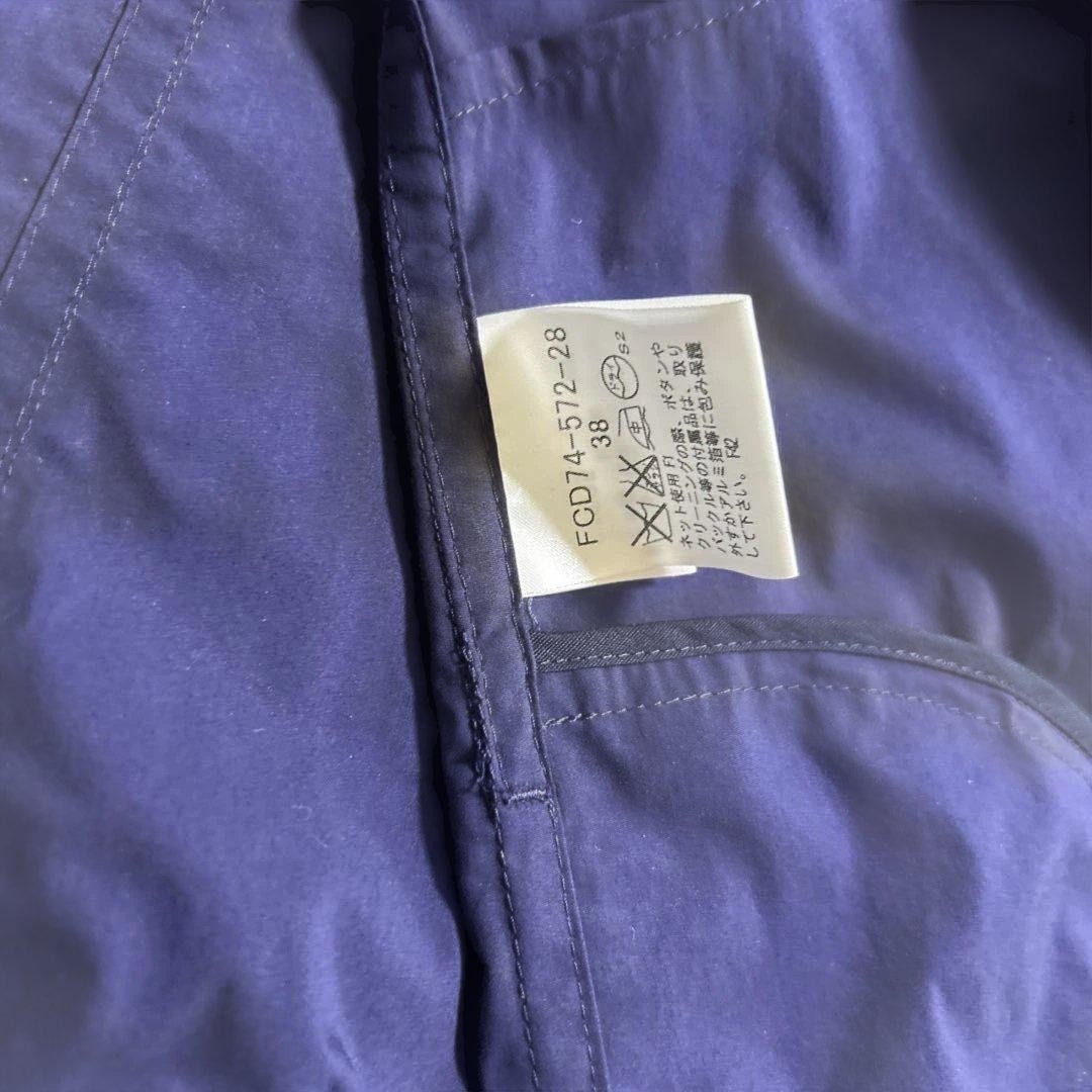 Burberry London Collarless Jacket Navy Polyester Nova Check Size 38 For Women thumbnail 7