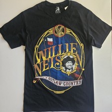 Willie Nelson Mens Graphic T-shirt Small‎ Outlaw Country Zion Rootswear Tee NEW