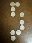 10 Silver Roosevelt Dimes Silver Lot 90% Circulated Misc Dates