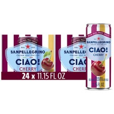 Sanpellegrino CIAO Cherry Sparkling Water, Low-Calorie Italian Sparkling Wate...