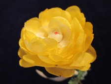 Vintage Millinery Flower 2" Yellow w/Fluffy Petals for Hat Bridal  Hair NV8
