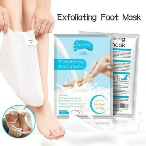 Exfoliating Peel Foot Care Sock Mask Baby Soft Feet Remove Dead Skin Callus Milk - Picture 1 of 12