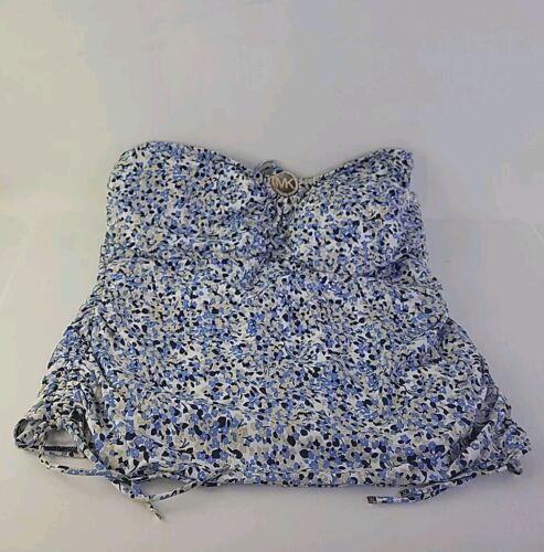 Michael Michael Kors Cruise 2019 Tankini Top,Floral Blue/ White , Size 22W $76