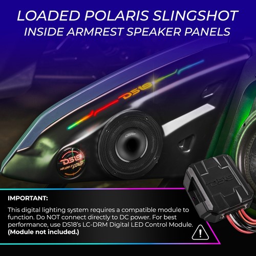 DS18 Polaris Slingshot Inside Armrest Speaker Panels Loaded 6.5" Speakers - Pair - Picture 5 of 11