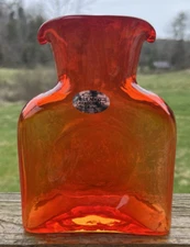 Blenko Glass MINI Water Bottle 384M - Dreamcicle