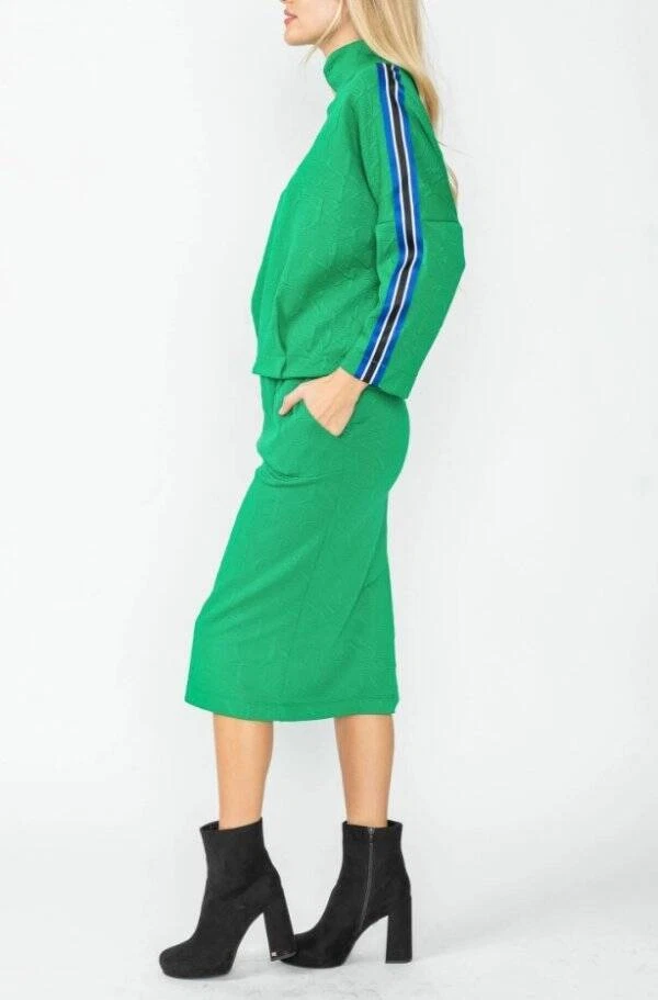 Moletom novo com etiquetas 2x $198 Kelly Green IC coleção letra textura fita especial - Imagem 3 de 4