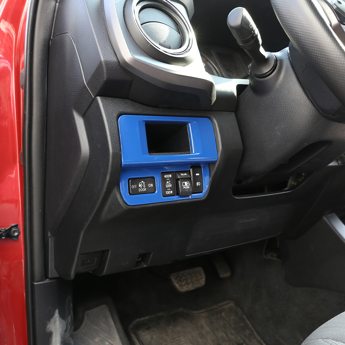 ABS Blue Car Frog Light Switch Frame Trim Decor Cover For Toyota Tacoma 16-2022