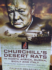 Churchill's Desert Rats NAfrica Burma Sicily & Italy 7th Armoured Division Pback