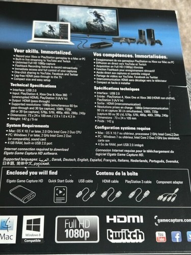 Elgato Game Capture HD High Definition Game Recorder in Box W/ 2 cords see SPECS - Photo 5/10
