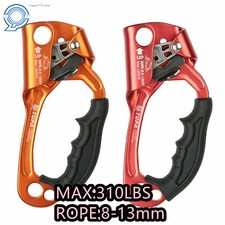 L/R Hand Ascender Rock Climbing Tree Arborist Rappelling Gear Rope For 8 13mm