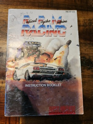 RPM Racing (Super Nintendo Entertainment System, 1992) - Manual