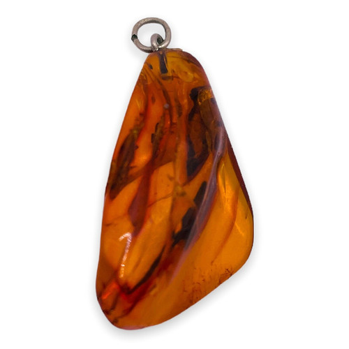 Natural Baltic Amber Rough Stone Polished Pendant -5683