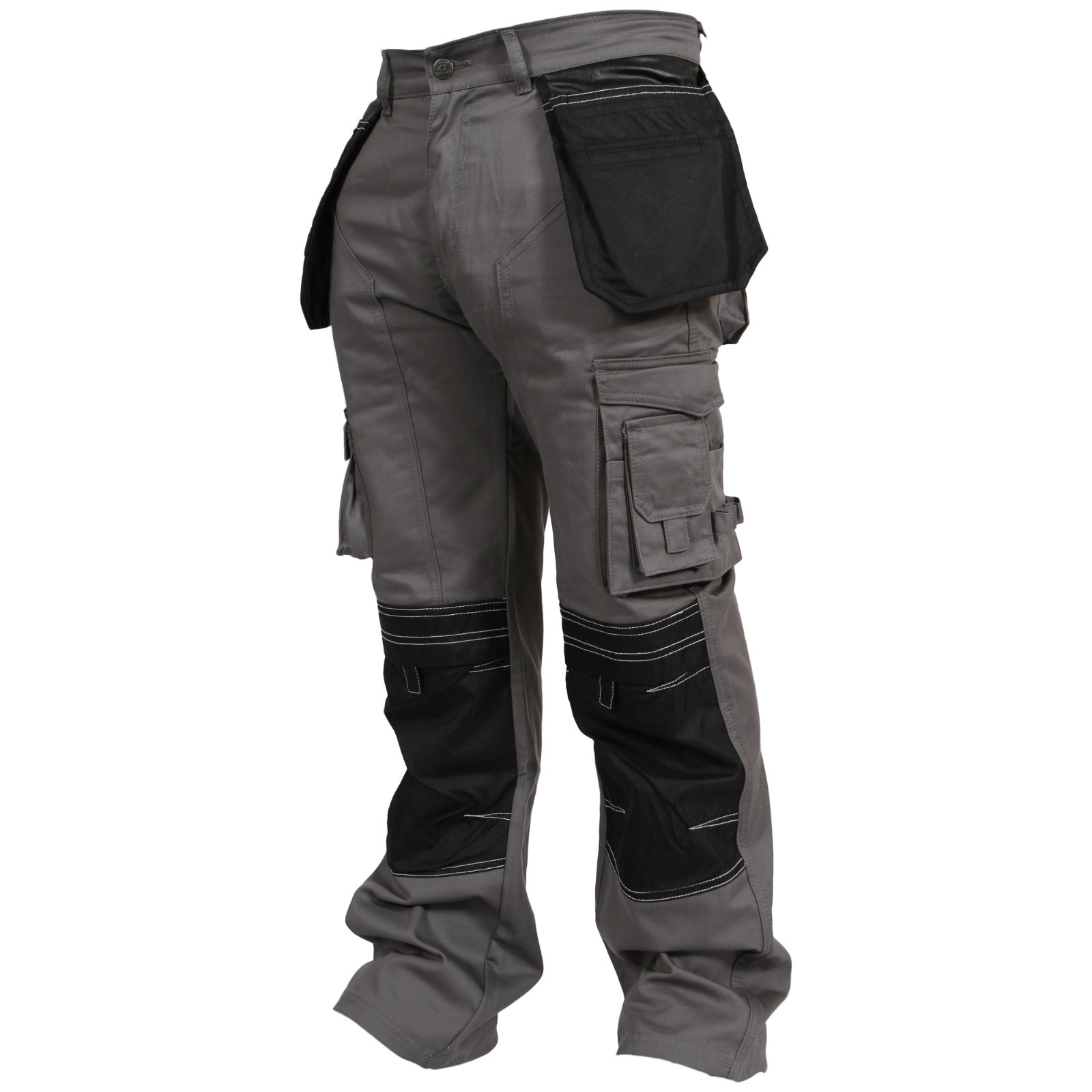 Mens Combat Cargo Work Trousers Heavy Duty Cargo Working Pants knee Pad