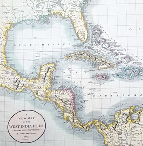 Very popular parts sales 1803 John Cary Large Antique Map North 