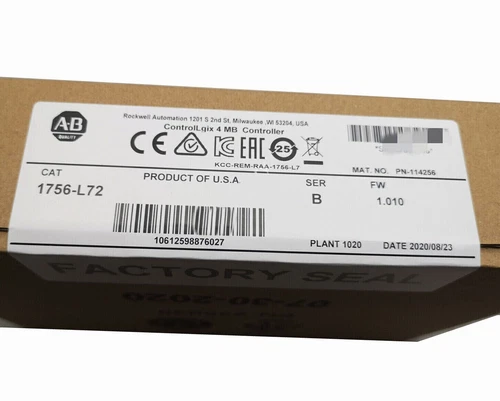 New Allen Bradley AB 1756-L72 SER B ControlLogix 4MB Controller PLC Processor - Picture 3 of 5