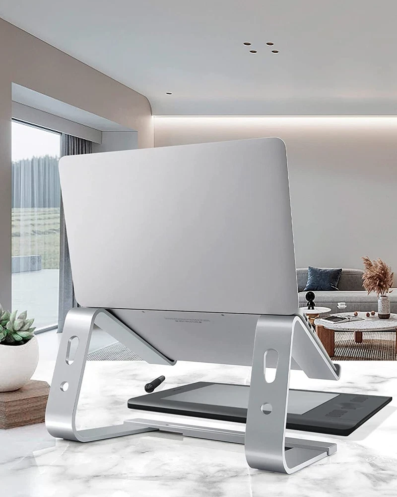 Aluminium Ergonomic Laptop Stand Riser for Desk or Table