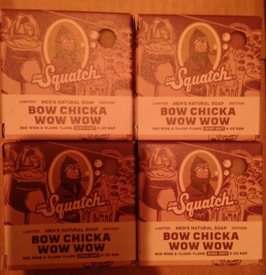 Dr Squatch Bow Chicka Wow Wow 5oz Soap 4 Pack LIMITED EDITION Love Soap BCWW 