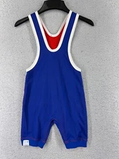 Matman Wrestling Company Singlet Adult XXXS 3XS Blue White Red Blank US Made