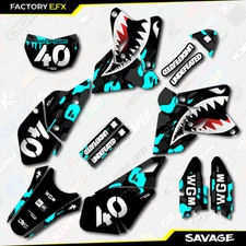 Black Cyan Savage Graphics Kit fit Suzuki DRZ400SM Drz400s drz400 Supermoto DRZ