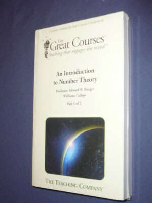 Teaching Co Great Courses  TRANSCRIPTS :   AN INTRODUCTION TO NUMBER THEORY  new