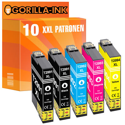 10 Patronen für Epson Expression Home XP-345 XP-352 XP-355 XP-432 XP-235 XP-245