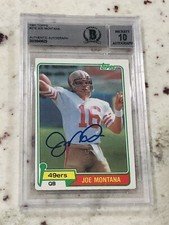 Joe Montana 1981 Topps Card #216 Rookie Card RC BGS 10 Auto Hall Of Fame NFL