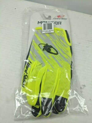 NEW Lizard Skins Monitor full fingered yellow gloves, mens med.