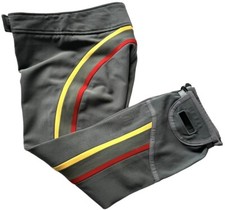 Obermeyer 1960s Ski Pants Womens size 12 Grey Colorful Trim Snow Gaiters Vintage