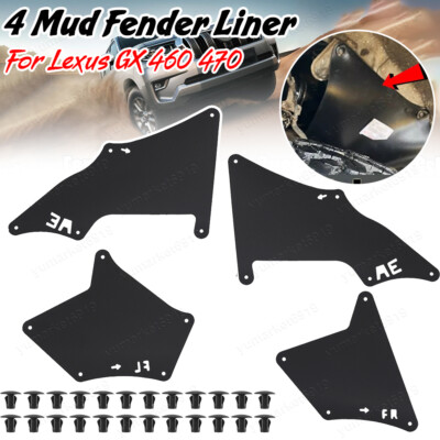 4 Mud Liner Splash Flaps Fender Seals Inner For Toyota 4Runner Lexus GX 460 470