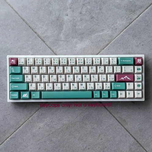 Green White Customized PBT Dyesub Keycaps Set for 60 68 82 87 Cherry MX Keyboard - Picture 5 of 8