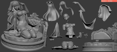 Fichier STL - EMILIA - RE:ZERO - Digital 3D Print File