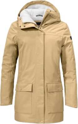 Jacken Universal Damen Schöffel Winter-parka Rotterdam 128054340 Beige GR 38 M  