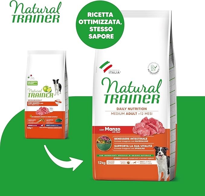 Trainer Natural Dog Adult Manzo e Riso 12kg - Offerta Ecommerce