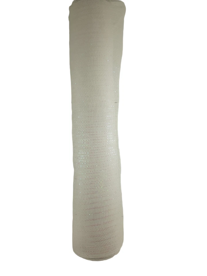 Decorative White/ Pink Mesh 21" X 10 Yards Crafts Wreaths - Image 3 of 4