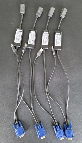 Lot of 4 Dell 0UF366,  520-294-503 VGA+USB  KVM Switch Interface Cables