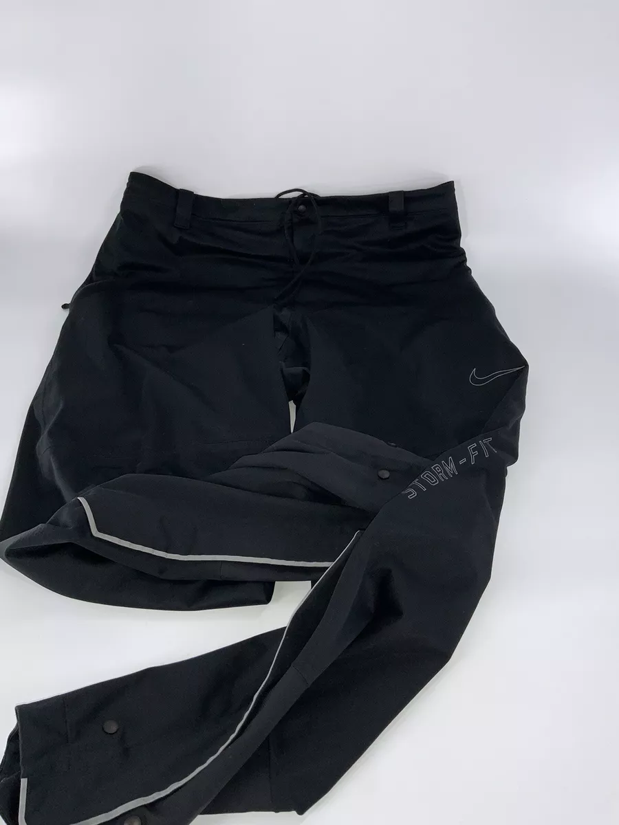 Nike Golf Storm Fit Rain Pants XXL Men Black Poly Zip Ankles YGI E3 100
