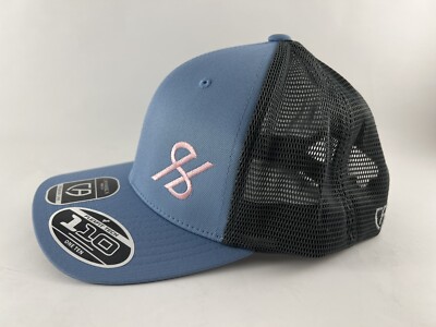 Cap America Flex Fit 110 Performance Blue Fitted Mesh Trucker