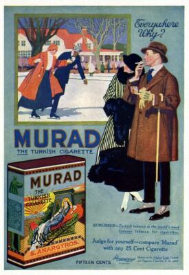 MURAD CIGARETTE *2X3 FRIDGE MAGNETS* RETRO ADVERTISEMENT TURKISH TOBACCO  SMOKES