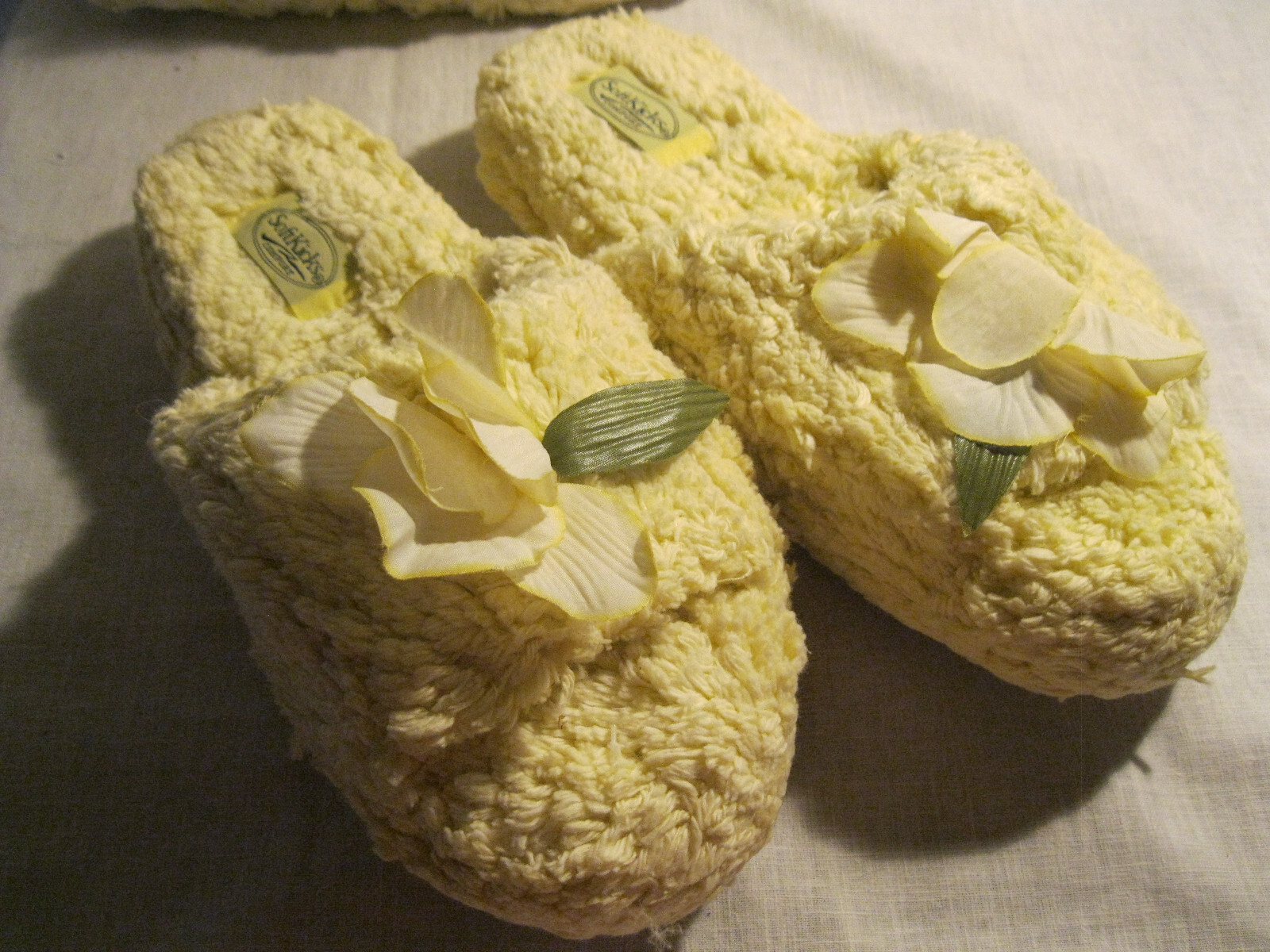 PANTOFOLA D’ORO NUOVE 2 paia di ciabatte da donna gialle morbide suola antiscivolo taglia L 9 10