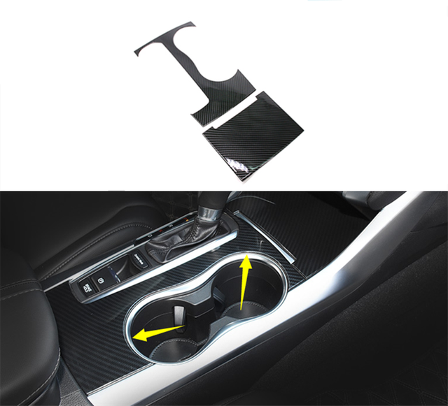 2PCS Carbon Fiber Gear Shift Box Panel Cover Trim For Acura TLX 2015