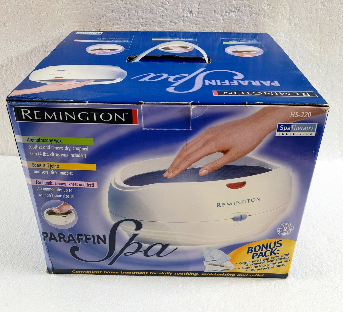 Remington Paraffin Wax Heat Treatment System HS-220 Spa Therapy