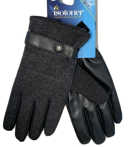 ISOTONER Signature For Macys Fleece Touchscreen Gloves Size Medium Smart-Dri NWT