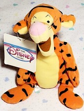 9" Disney Store Tigger Soft Beanbag Plush Cuddly Toy Winnie the Pooh w Tag Vtg