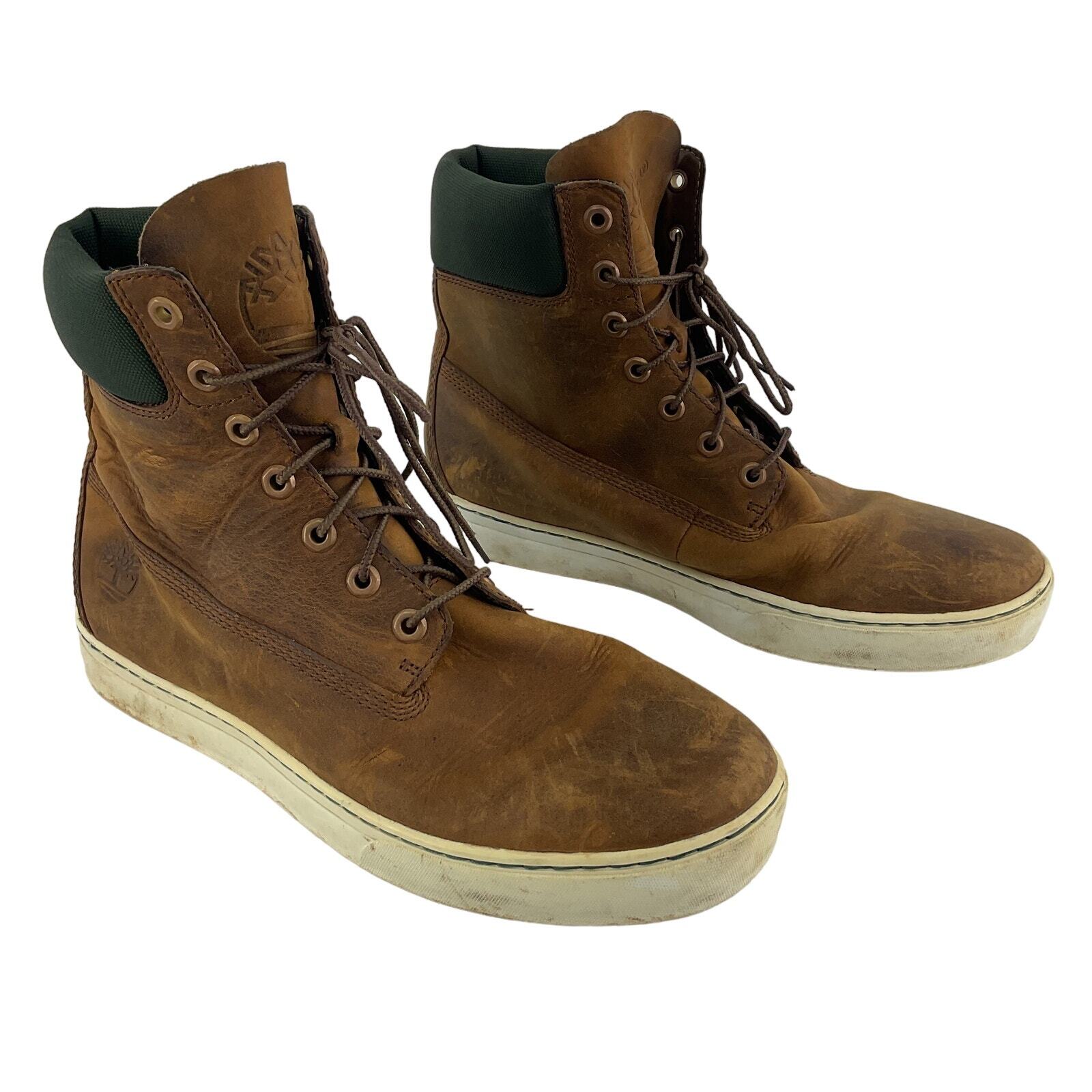 Timberland Men's Combat Boots Brown Leather Size 10