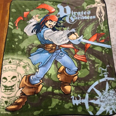 Pirates Of The Caribbean Throw Captain Jack Sparrow Disney 50  X 56  Sword 