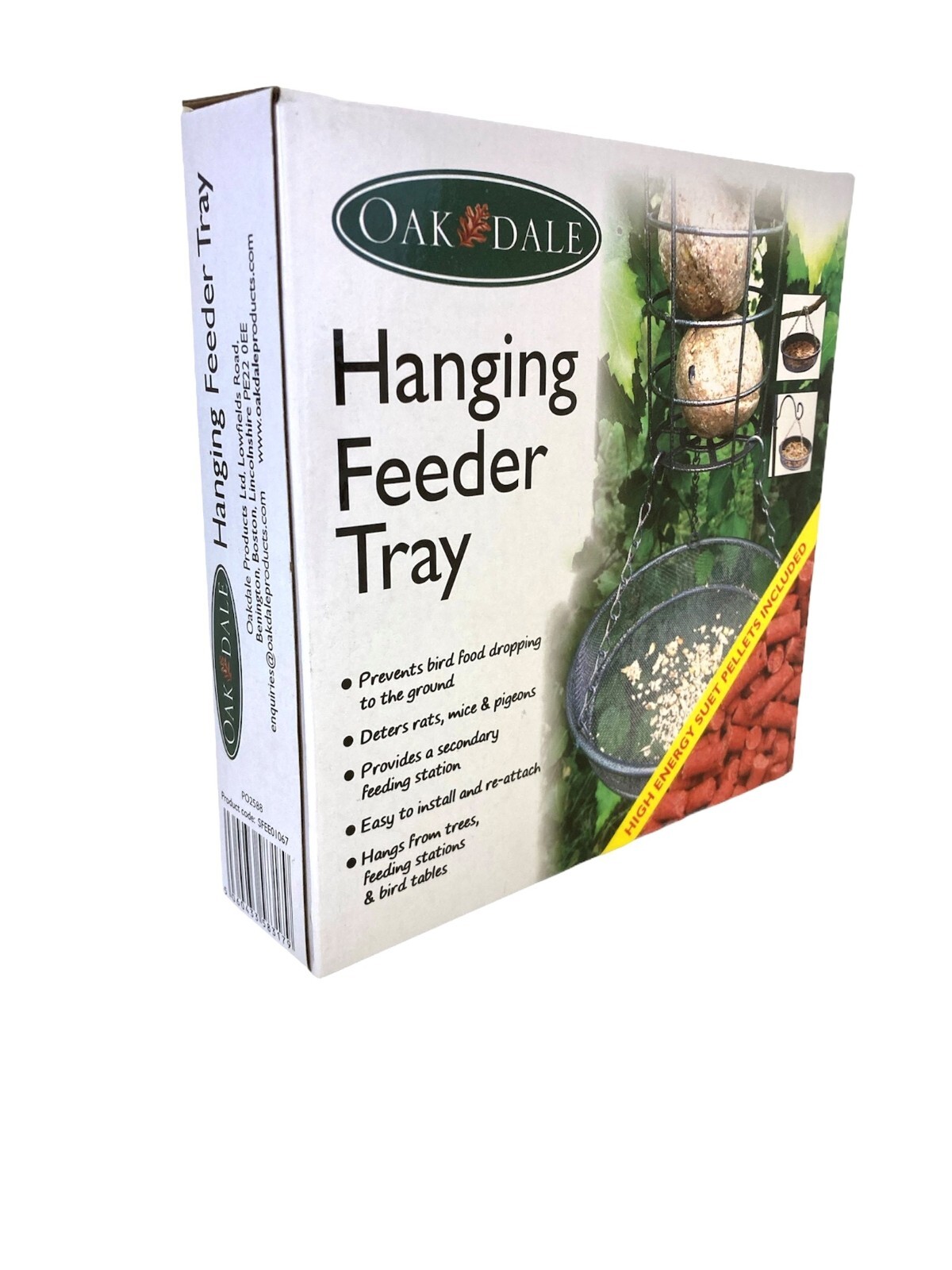 Oakdale Hanging Bird Feeder Tray with Suet