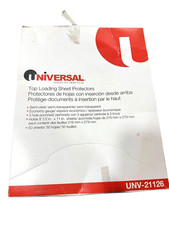 Universal 21126 Top Load Sheet Protectors Semi-Clear 300 SHEETS LOT OF 6
