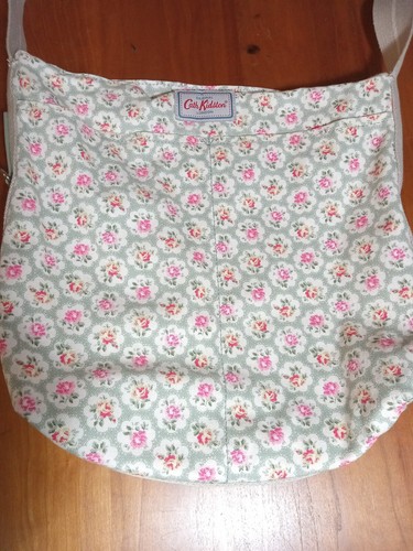 CATH KIDSTON SAGE GREEN FLORAL PROVENCE ROSE COTTON CROSSBODY BAG NWOT